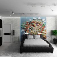 вариант светлого дизайна спальни для молодого человека картинка