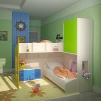 вариант светлого интерьера детской комнаты для двоих девочек картинка