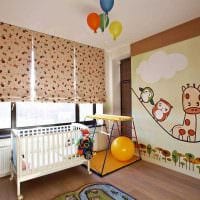 вариант красивого современного интерьера детской комнаты картинка
