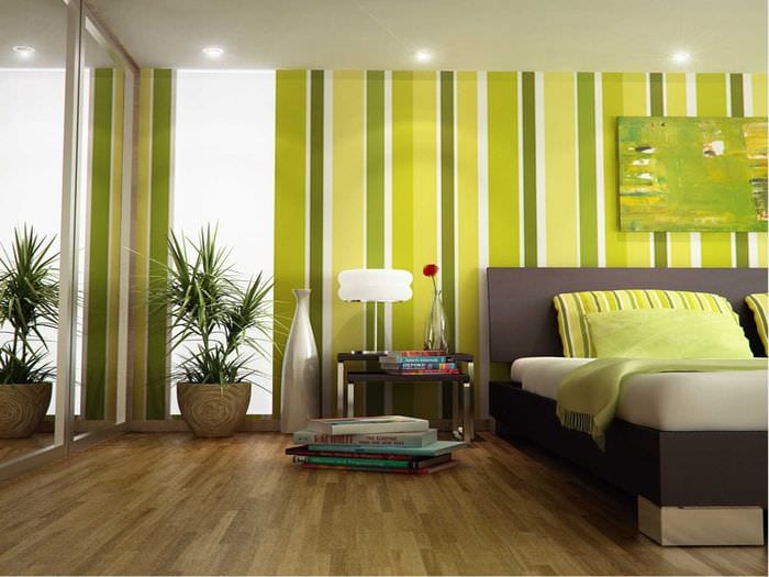 идея использования зеленого цвета в красивом дизайне комнаты