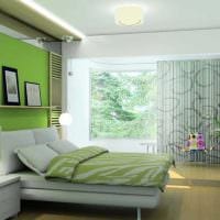 идея использования зеленого цвета в светлом дизайне квартиры картинка