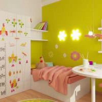 идея необычного дизайна детской комнаты для девочки 12 кв.м фото