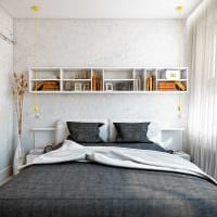 идея красивого дизайна гостиной спальни 20 кв.м. фото