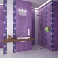 идея светлого дизайна укладки плитки в ванной комнате фото
