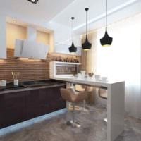 идея светлого дизайна кухни 10 кв.м. серии п 44 картинка