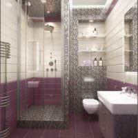 пример необычного интерьера укладки плитки в ванной комнате фото