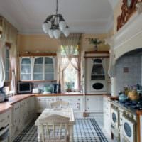 дизайн кухни с окном в стиле прованс