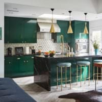 кухня в зеленом цвете идеи