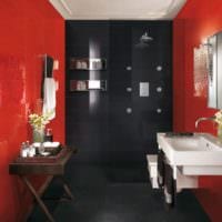 дизайн интерьера узкой ванной комнаты