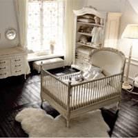 детская комната для новорожденного с кроваткой