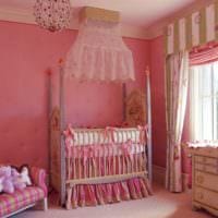 детская комната для новорожденного для девочки