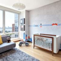 детская комната для новорожденного светлый дизайн