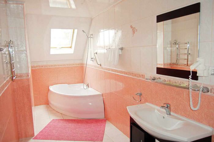 пример сочетания красивого персикового цвета в дизайне квартиры