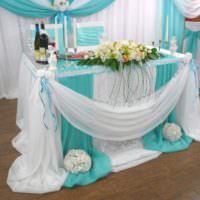 Декорирование стола жениха и невесты своими руками