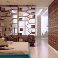 пример необычного стиля гостиной спальни 20 метров картинка