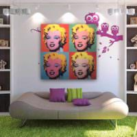 идея необычного декора комнаты в стиле поп арт картинка
