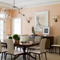 идея сочетания красивого персикового цвета в стиле квартиры фото