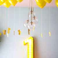 Яркие воздушные шары на день рождения малыша