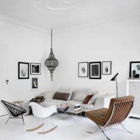Белый цвет в дизайне однокомнатной квартиры
