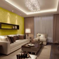Подсветка потолка в дизайне гостиной комнаты