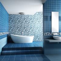 Оттенки синего цвета в дизайне ванной комнаты