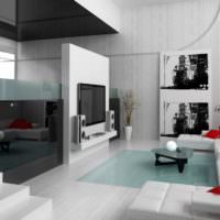 Черный цвет в гостиной стиля минимализма