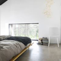 Спальня в стиле минимализма в частном доме