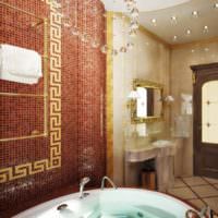 Зонирование ванной комнаты с помощью мозаики