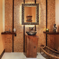 Интерьер ванной комнаты в античном стиле