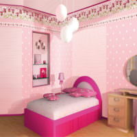 Спальня для девочки в розовых оттенках