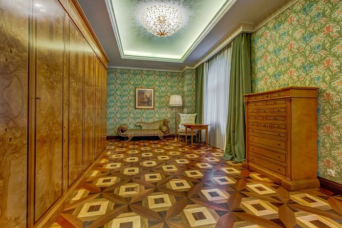 Коричневый цвет в дизайне классической гостиной