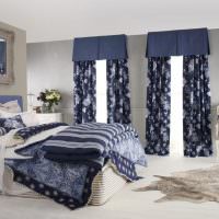 Синий цвет в декорировании спальни