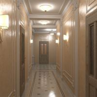 Керамический пол в коридоре классического стиля