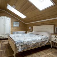 Дизайн спальни с мансардными окнами