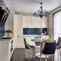 Синий цвет в оформлении кухонного пространства