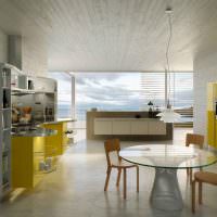 Желтый цвет в интерьере современной кухни