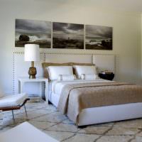 Декор спальни с помощью стильных картин