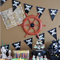 Декор стены детской в пиратской тематике
