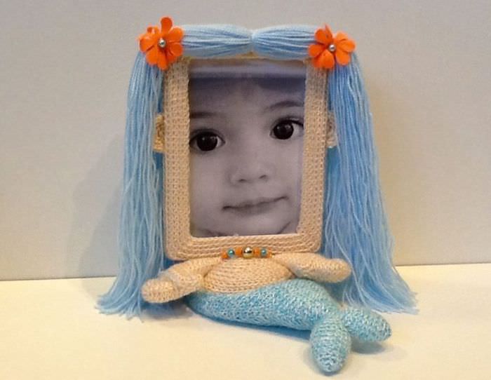 Рамка для детской фотографии в форме русалки