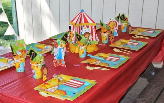 Сервировка стола на день рождения мальчика в 1 год