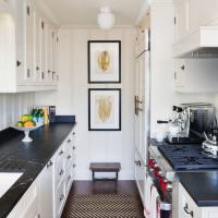 Двухрядная планировка кухонного пространства