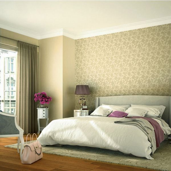Флизелиновые обои для спальни можно отнести к одному из самых дорогостоящих вариантов дизайна в 2019 году. 