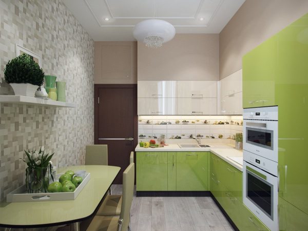 Зеленый цветт впишется в любой стиль кухни