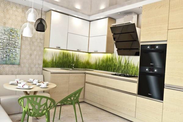 Кухонные панели с растительным рисунком